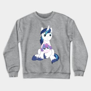 Shining Armor holding Flurry Heart Crewneck Sweatshirt